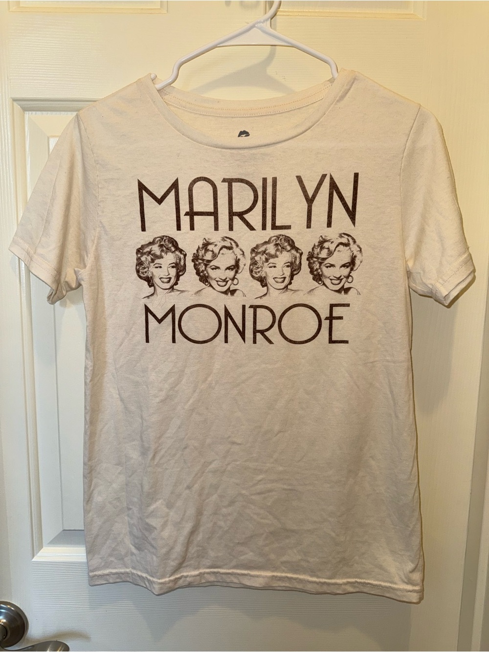 Marilyn Monroe Cream Graphic Short Sleeve Tee